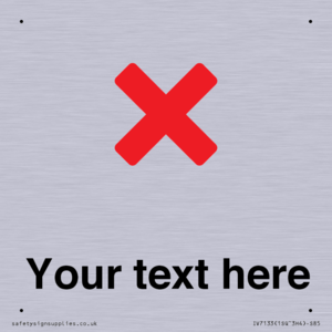 Custom plain background, red cross sign